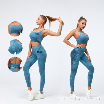 Kadın Yoga Takımları Özel Logo Kesintisiz Yoga Seti